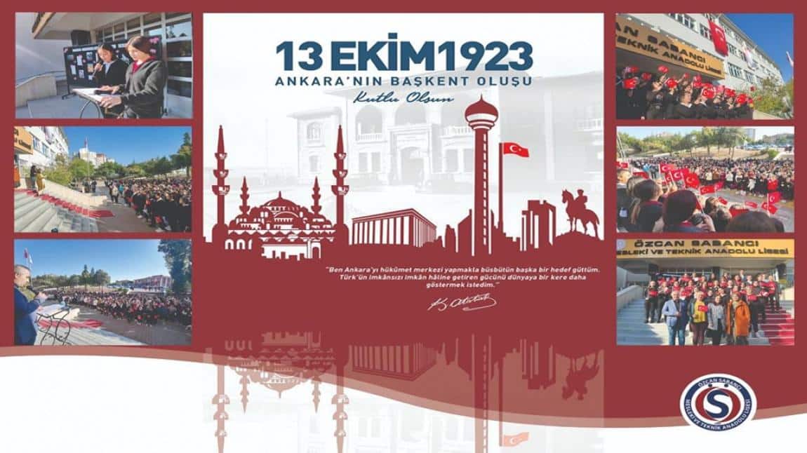 13 Ekim Ankara'nın Başkent Oluşunun 99. Yıl Dönümü Coşkuyla Kutlandı!